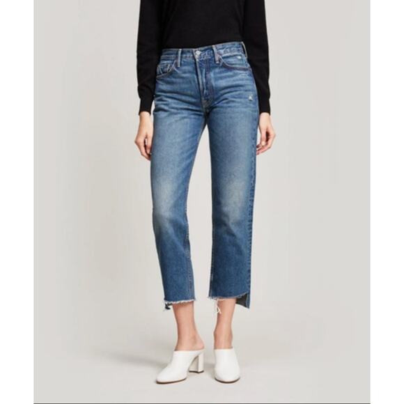 GRLFRND Jeans Womens 30 Helena High Waist Straight Leg Blue Close to You NWT - Picture 2 of 9